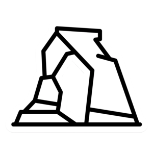 Delicate Arch Sticker Black and White
